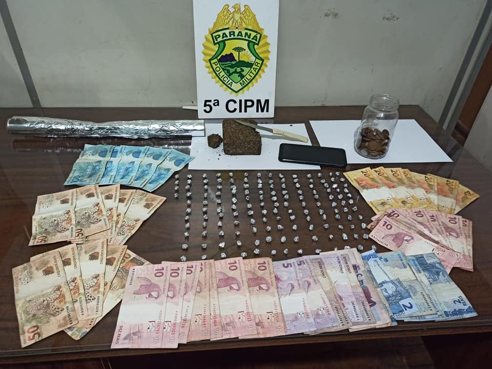 Adolescente de 17 anos é apreendido com drogas e dinheiro em Terra Boa